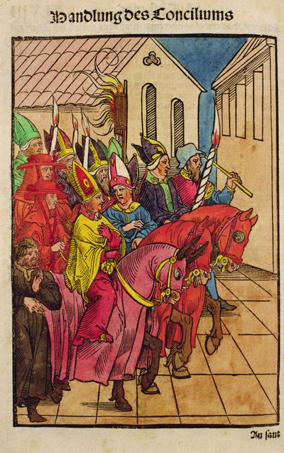 「コンスタンツ評議会のクロニクル」からのコンスタンツ評議会 作： Ulrich von Richental